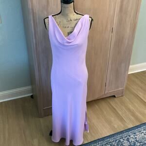 Vintage Y2K 1990s Jones NY Purple lavender pastel maxi dress gown evening slip